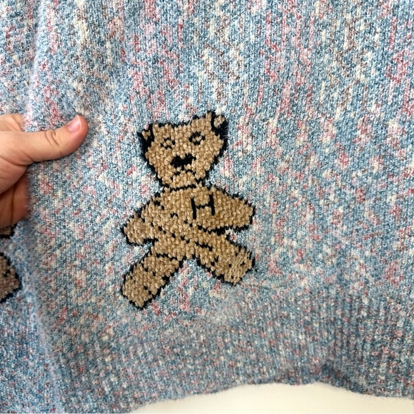 Turkish Cashmere Blend Pastel & Teddy Bear Sweater - Picture 3 of 5